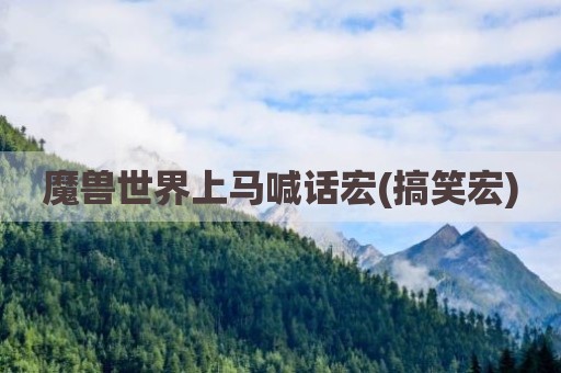 魔兽世界上马喊话宏(搞笑宏)