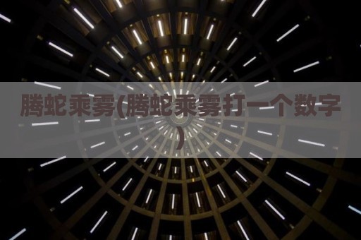 腾蛇乘雾(腾蛇乘雾打一个数字)