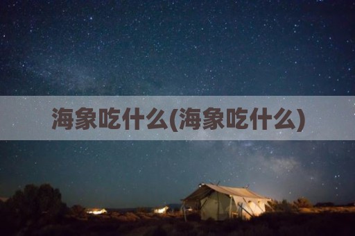 海象吃什么(海象吃什么)