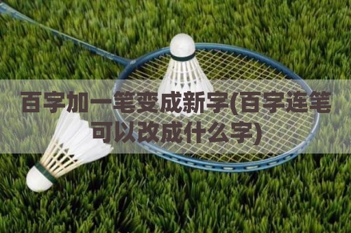 百字加一笔变成新字(百字连笔可以改成什么字)