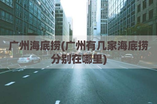 广州海底捞(广州有几家海底捞分别在哪里)