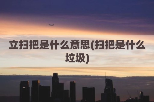 立扫把是什么意思(扫把是什么垃圾)