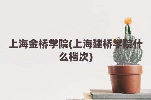 上海金桥学院(上海建桥学院什么档次)