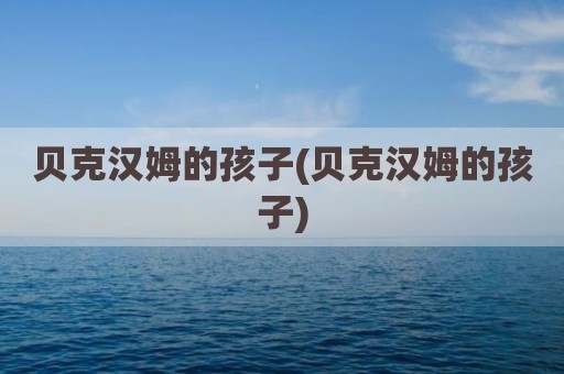 贝克汉姆的孩子(贝克汉姆的孩子)