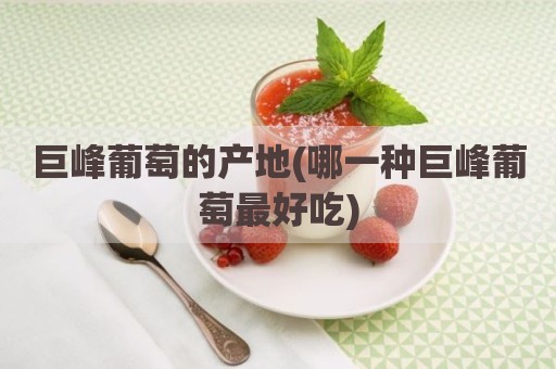 巨峰葡萄的产地(哪一种巨峰葡萄最好吃)