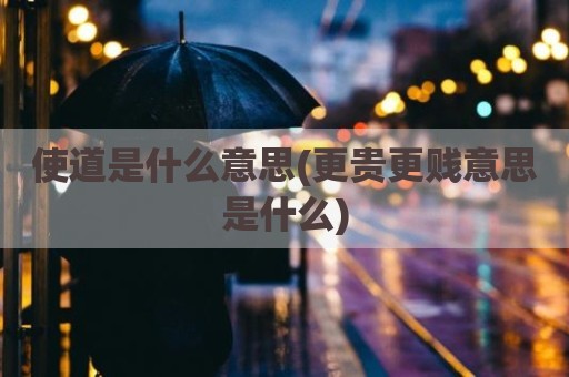使道是什么意思(更贵更贱意思是什么)