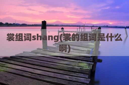 裳组词shang(裳的组词是什么啊)