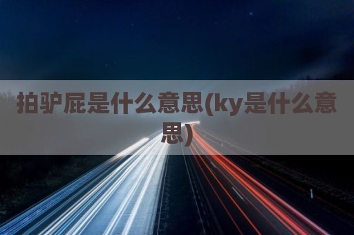 拍驴屁是什么意思(ky是什么意思)