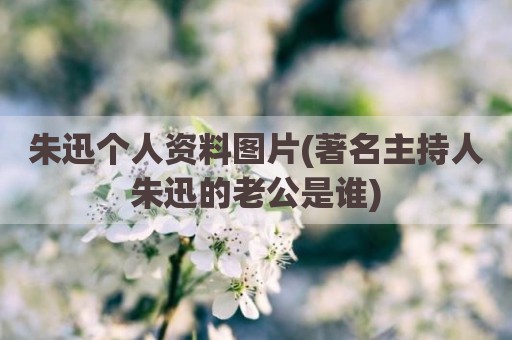 朱迅个人资料图片(著名主持人朱迅的老公是谁)