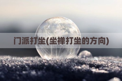 门派打坐(坐禅打坐的方向)