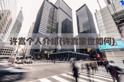 许嵩个人介绍(许嵩家世如何)