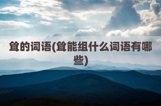 耸的词语(耸能组什么词语有哪些)