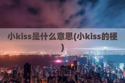 小kiss是什么意思(小kiss的梗)