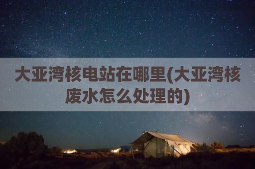 大亚湾核电站在哪里(大亚湾核废水怎么处理的)