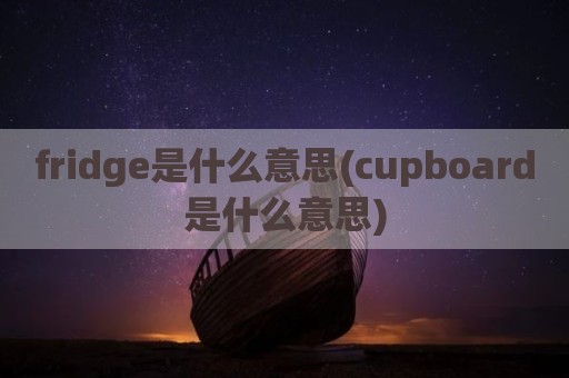 fridge是什么意思(cupboard是什么意思)