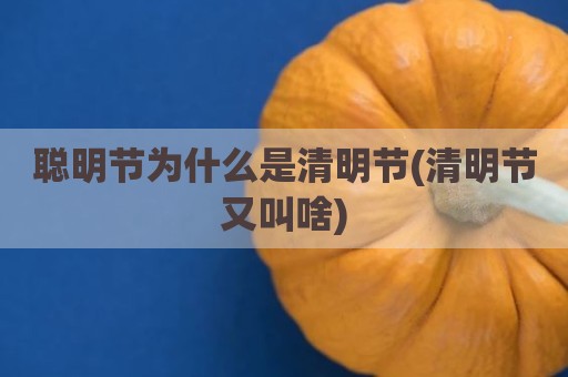 聪明节为什么是清明节(清明节又叫啥)