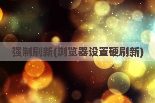 强制刷新(浏览器设置硬刷新)