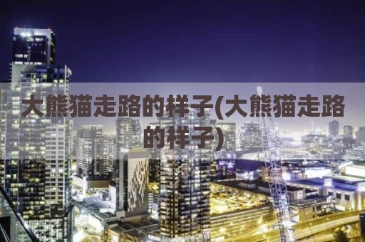 大熊猫走路的样子(大熊猫走路的样子)