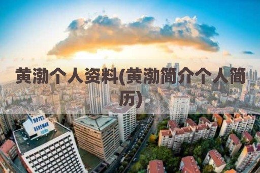 黄渤个人资料(黄渤简介个人简历)