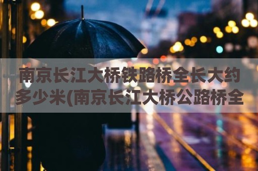 南京长江大桥铁路桥全长大约多少米(南京长江大桥公路桥全长约4500什么)