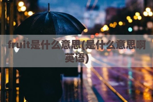 fruit是什么意思(是什么意思啊英语)
