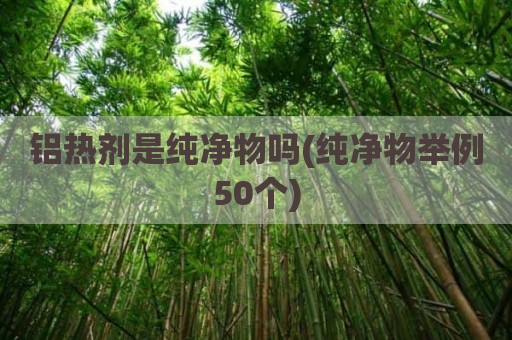 铝热剂是纯净物吗(纯净物举例50个)