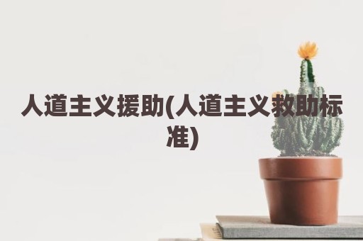 人道主义援助(人道主义救助标准)
