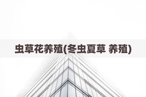 虫草花养殖(冬虫夏草 养殖)