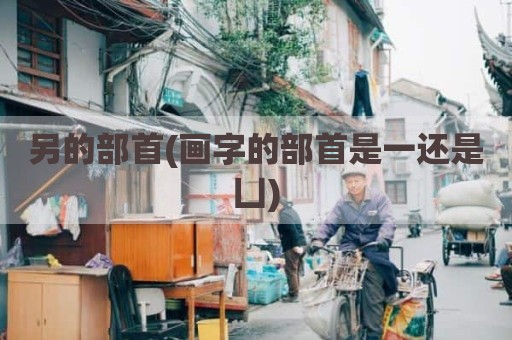 另的部首(画字的部首是一还是凵)