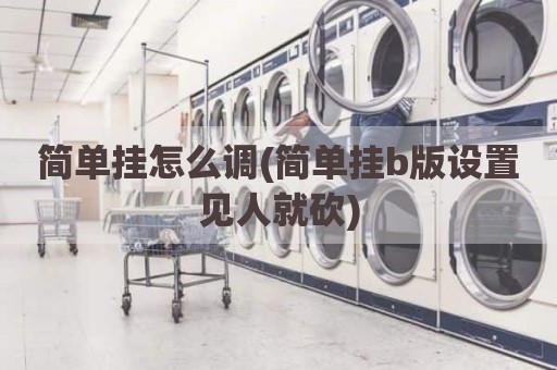 简单挂怎么调(简单挂b版设置见人就砍)