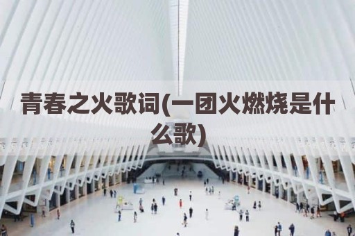 青春之火歌词(一团火燃烧是什么歌)