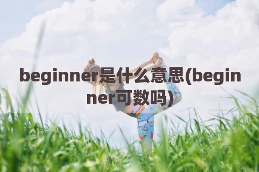 beginner是什么意思(beginner可数吗)