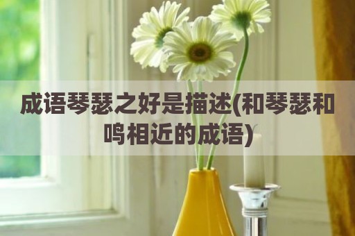成语琴瑟之好是描述(和琴瑟和鸣相近的成语)