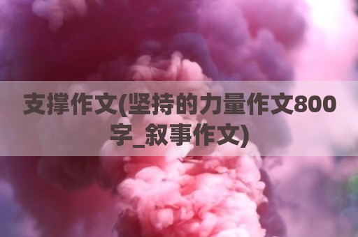 支撑作文(坚持的力量作文800字_叙事作文)