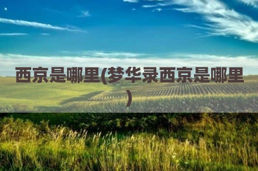 西京是哪里(梦华录西京是哪里)