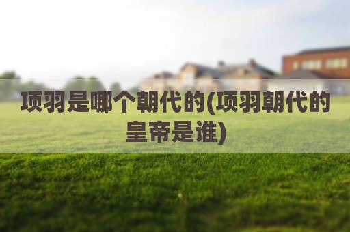 项羽是哪个朝代的(项羽朝代的皇帝是谁)