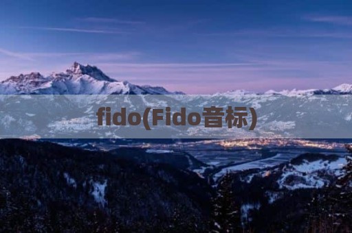 fido(Fido音标)