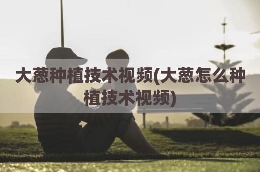 大葱种植技术视频(大葱怎么种植技术视频)