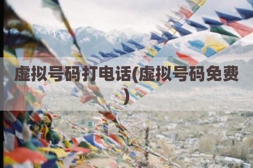 虚拟号码打电话(虚拟号码免费)