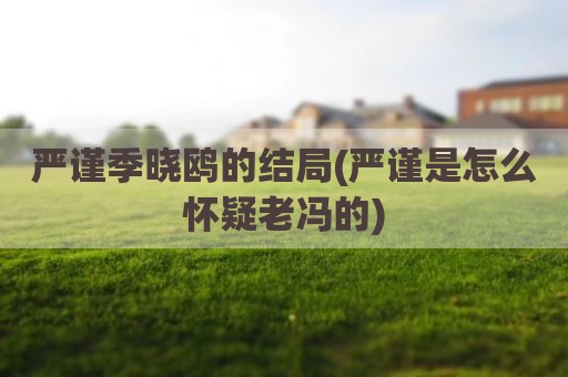 严谨季晓鸥的结局(严谨是怎么怀疑老冯的)