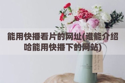能用快播看片的网址(谁能介绍哈能用快播下的网站)