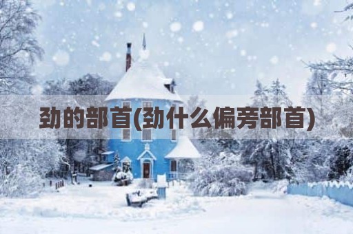 劲的部首(劲什么偏旁部首)