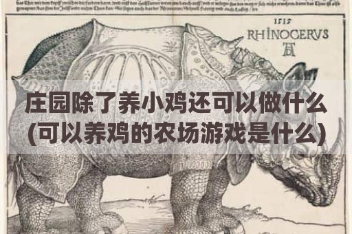 庄园除了养小鸡还可以做什么(可以养鸡的农场游戏是什么)