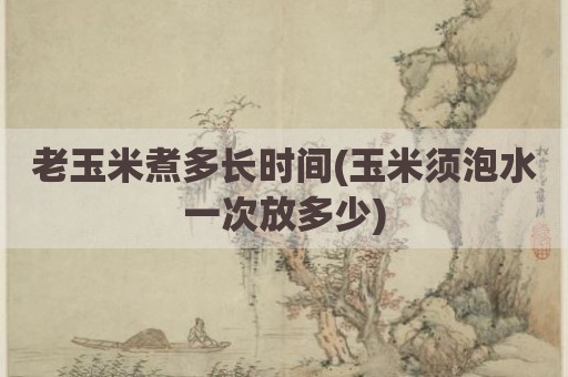 老玉米煮多长时间(玉米须泡水一次放多少)