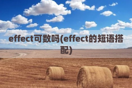 effect可数吗(effect的短语搭配)