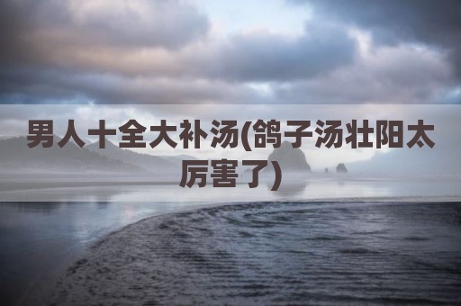 男人十全大补汤(鸽子汤壮阳太厉害了)