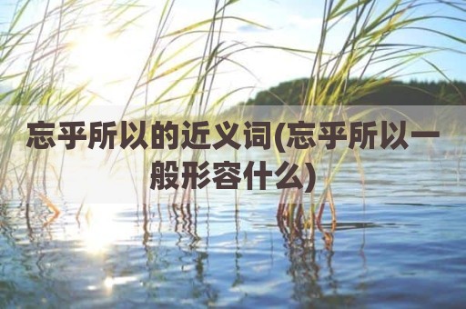 忘乎所以的近义词(忘乎所以一般形容什么)