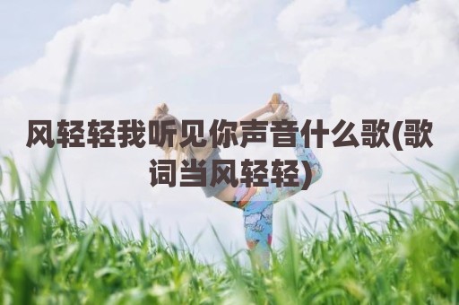 风轻轻我听见你声音什么歌(歌词当风轻轻)