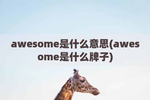 awesome是什么意思(awesome是什么牌子)