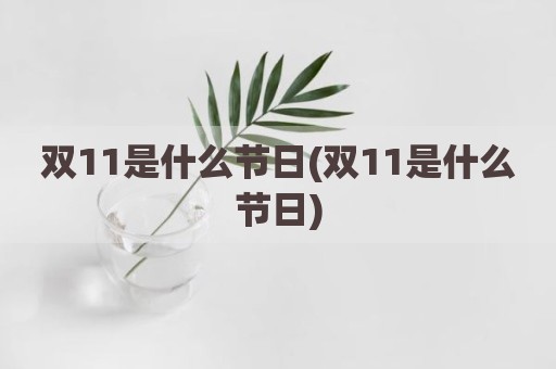 双11是什么节日(双11是什么节日)